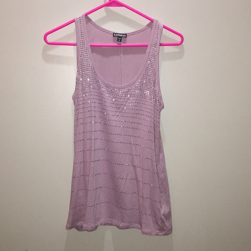 Purple Express tank with sequins size small.